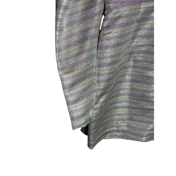 NWT ROTATE Wrap Effect Metallic Mini Dress Purple-sz 38 (US 8) - Picture 12 of 13